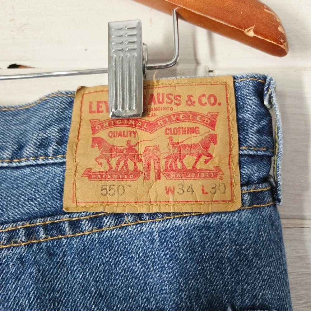 Levis‎ 550 Relaxed Fit Tapered Leg Jeans Mens 34x30 Medium Wash Denim Classic